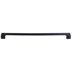 Top Knobs [TK547BLK] Die Cast Zinc Cabinet Pull Handle - Holland Series - Oversized - Flat Black Finish - 12" C/C - 12 3/4" L