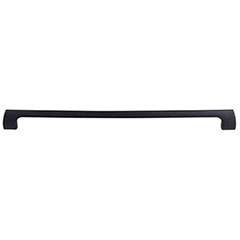 Top Knobs [TK547BLK] Die Cast Zinc Cabinet Pull Handle - Holland Series - Oversized - Flat Black Finish - 12" C/C - 12 3/4" L