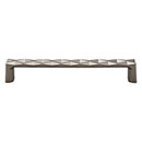 Top Knobs [TK563AG] Die Cast Zinc Cabinet Pull Handle - Quilted Series - Oversized - Ash Gray Finish - 6 5/16" C/C - 6 3/4" L