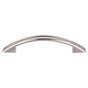 Top Knobs [TK618BSN] Die Cast Zinc Cabinet Pull Handle - Tango Series - Standard Size - Brushed Satin Nickel Finish - 3 3/4" C/C - 5 1/8" L