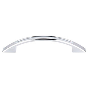 Top Knobs [TK618PC] Die Cast Zinc Cabinet Pull Handle - Tango Series - Standard Size - Polished Chrome Finish - 3 3/4" C/C - 5 1/8" L