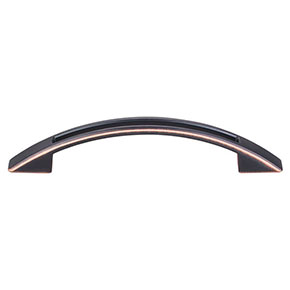 Top Knobs [TK618UM] Die Cast Zinc Cabinet Pull Handle - Tango Series - Standard Size - Umbrio Finish - 3 3/4" C/C - 5 1/8" L