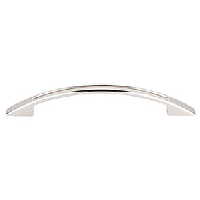Top Knobs [TK619PN] Die Cast Zinc Cabinet Pull Handle - Tango Series - Oversized - Polished Nickel Finish - 5 1/16" C/C - 6 3/4" L