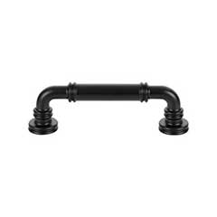 Top Knobs [TK3141BLK] Die Cast Zinc Cabinet Pull Handle - Cranford Series - Standard Size - Flat Black Finish - 3 3/4&quot; C/C - 4 11/16&quot; L