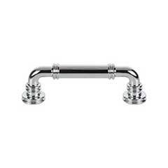 Top Knobs [TK3141PC] Die Cast Zinc Cabinet Pull Handle - Cranford Series - Standard Size - Polished Chrome Finish - 3 3/4&quot; C/C - 4 11/16&quot; L