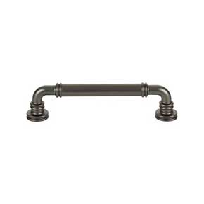 Top Knobs [TK3142AG] Die Cast Zinc Cabinet Pull Handle - Cranford Series - Oversized - Ash Gray Finish - 5 1/16" C/C - 5 15/16" L