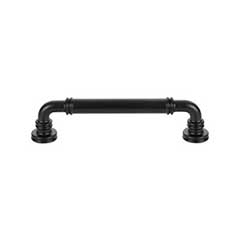 Top Knobs [TK3142BLK] Die Cast Zinc Cabinet Pull Handle - Cranford Series - Oversized - Flat Black Finish - 5 1/16&quot; C/C - 5 15/16&quot; L