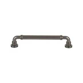 Top Knobs [TK3143AG] Die Cast Zinc Cabinet Pull Handle - Cranford Series - Oversized - Ash Gray Finish - 6 5/16" C/C - 7 3/16" L