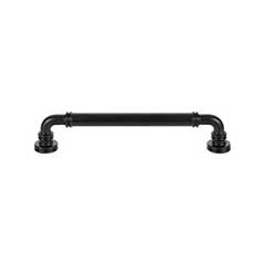 Top Knobs [TK3143BLK] Die Cast Zinc Cabinet Pull Handle - Cranford Series - Oversized - Flat Black Finish - 6 5/16&quot; C/C - 7 3/16&quot; L