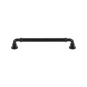 Top Knobs [TK3144BLK] Die Cast Zinc Cabinet Pull Handle - Cranford Series - Oversized - Flat Black Finish - 7 9/16" C/C - 8 7/16" L