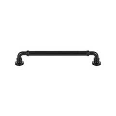 Top Knobs [TK3144BLK] Die Cast Zinc Cabinet Pull Handle - Cranford Series - Oversized - Flat Black Finish - 7 9/16&quot; C/C - 8 7/16&quot; L