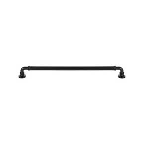 Top Knobs [TK3146BLK] Die Cast Zinc Cabinet Pull Handle - Cranford Series - Oversized - Flat Black Finish - 12" C/C - 12 7/8" L