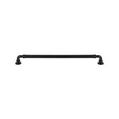 Top Knobs [TK3146BLK] Die Cast Zinc Cabinet Pull Handle - Cranford Series - Oversized - Flat Black Finish - 12&quot; C/C - 12 7/8&quot; L