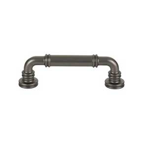 Top Knobs [TK3141AG] Die Cast Zinc Cabinet Pull Handle - Cranford Series - Standard Size - Ash Gray Finish - 3 3/4" C/C - 4 11/16" L