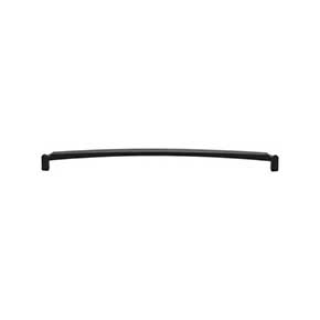 Top Knobs [TK3176BLK] Die Cast Zinc Cabinet Pull Handle - Haddonfield Series - Oversized - Flat Black Finish - 12" C/C - 12 3/8" L