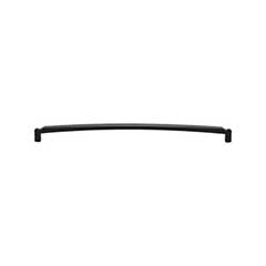 Top Knobs [TK3176BLK] Die Cast Zinc Cabinet Pull Handle - Haddonfield Series - Oversized - Flat Black Finish - 12" C/C - 12 3/8" L