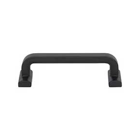 Top Knobs [TK3162BLK] Die Cast Zinc Cabinet Pull Handle - Harrison Series - Standard Size - Flat Black Finish - 3 3/4" C/C - 4 5/16" L