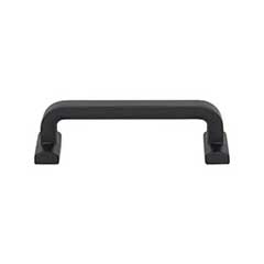 Top Knobs [TK3162BLK] Die Cast Zinc Cabinet Pull Handle - Harrison Series - Standard Size - Flat Black Finish - 3 3/4" C/C - 4 5/16" L