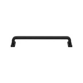 Top Knobs [TK3165BLK] Die Cast Zinc Cabinet Pull Handle - Harrison Series - Oversized - Flat Black Finish - 7 9/16" C/C - 8 1/8" L