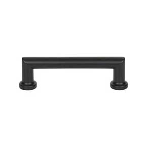 Top Knobs [TK3151BLK] Die Cast Zinc Cabinet Pull Handle - Morris Series - Standard Size - Flat Black Finish - 3 3/4" C/C - 4 1/2" L