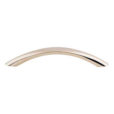 Top Knobs [M1264] Die Cast Zinc Cabinet Pull Handle - Bow Series - Oversized - Polished Nickel Finish - 5 1/16" C/C - 6" L