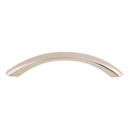 Top Knobs [M1330] Die Cast Zinc Cabinet Pull Handle - Bow Series - Standard Size - Polished Nickel Finish - 3 3/4" C/C - 4 9/16" L
