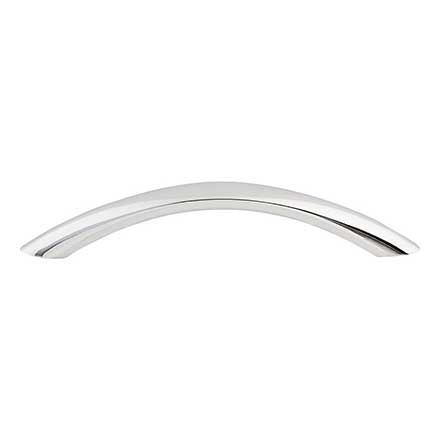 Top Knobs [M382] Die Cast Zinc Cabinet Pull Handle - Bow Series - Oversized - Polished Chrome Finish - 5 1/16" C/C - 6" L