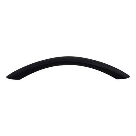 Top Knobs [M383] Die Cast Zinc Cabinet Pull Handle - Bow Series - Oversized - Flat Black Finish - 5 1/16" C/C - 6" L