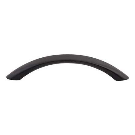 Top Knobs [M386] Die Cast Zinc Cabinet Pull Handle - Bow Series - Standard Size - Flat Black Finish - 3 3/4" C/C - 4 9/16" L