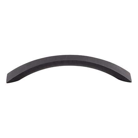 Top Knobs [M1147] Die Cast Zinc Cabinet Pull Handle - Crescent Flair Series - Oversized - Flat Black Finish - 5 1/16" C/C - 6 1/8" L