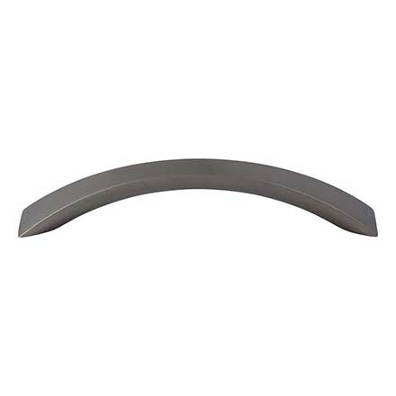 Top Knobs [M1577] Die Cast Zinc Cabinet Pull Handle - Crescent Flair Series - Oversized - Ash Gray Finish - 5 1/16" C/C - 6 1/8" L