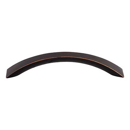 Top Knobs [M1656] Die Cast Zinc Cabinet Pull Handle - Crescent Flair Series - Oversized - Tuscan Bronze Finish - 5 1/16" C/C - 6 1/8" L
