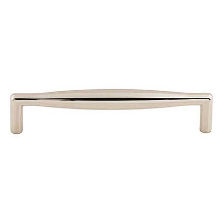 Top Knobs [M1953] Die Cast Zinc Cabinet Pull Handle - Flute Series - Oversized - Polished Nickel Finish - 5 1/16" C/C - 5 5/16" L