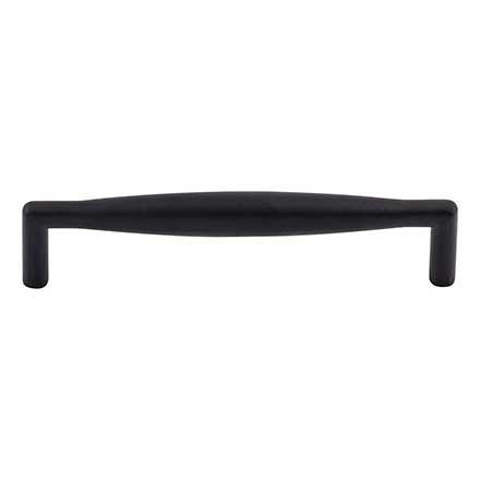 Top Knobs [M505] Die Cast Zinc Cabinet Pull Handle - Flute Series - Oversized - Flat Black Finish - 5 1/16" C/C - 5 5/16" L