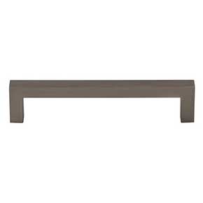 Top Knobs [M2156] Die Cast Zinc Cabinet Pull Handle - Square Bar Pull Series - Oversized - Ash Gray Finish - 5 1/16" C/C - 5 7/16" L