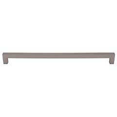 Top Knobs [M2178] Die Cast Zinc Cabinet Pull Handle - Square Bar Pull Series - Oversized - Ash Gray Finish - 12" C/C - 12 1/2" L