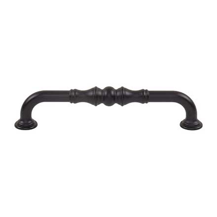 Top Knobs [TK3433BLK] Die Cast Zinc Cabinet Pull Handle - Bayridge Series - Oversized - Flat Black Finish - 6 5/16" C/C - 7 3/16" L