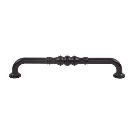 Top Knobs [TK3434BLK] Die Cast Zinc Cabinet Pull Handle - Bayridge Series - Oversized - Flat Black Finish - 7 9/16" C/C - 8 7/16" L