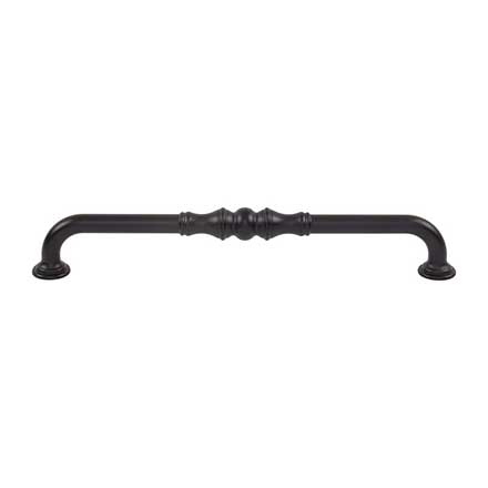 Top Knobs [TK3435BLK] Die Cast Zinc Cabinet Pull Handle - Bayridge Series - Oversized - Flat Black Finish - 8 13/16" C/C - 9 11/16" L