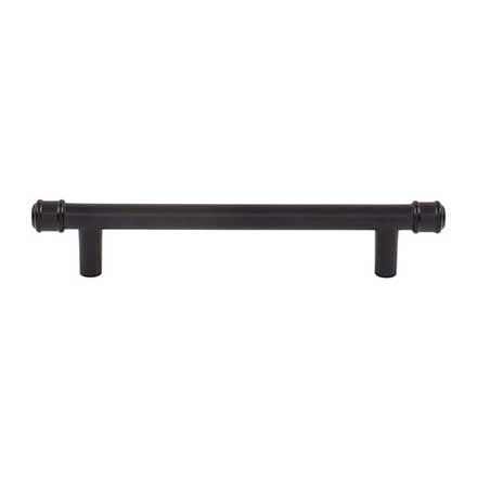 Top Knobs [TK3292BLK] Die Cast Zinc Cabinet Pull Handle - Elland Series - Oversized - Flat Black Finish - 5 1/16" C/C - 7 1/16" L