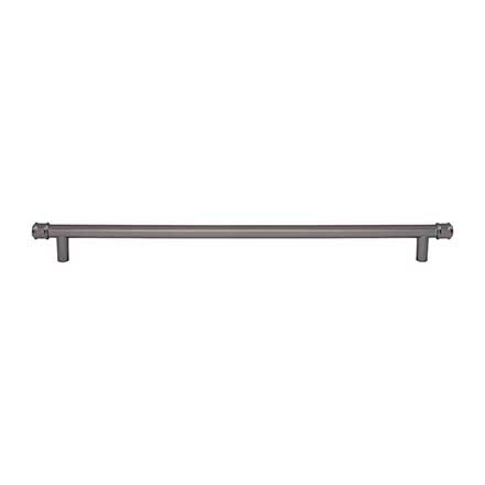 Top Knobs [TK3296AG] Die Cast Zinc Cabinet Pull Handle - Elland Series - Oversized - Ash Gray Finish - 12" C/C - 14" L