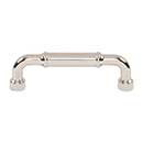 Top Knobs [TK3413PN] Die Cast Zinc Cabinet Pull Handle - Lavington Series - Standard Size - Polished Nickel Finish - 3 3/4" C/C - 4 5/16" L