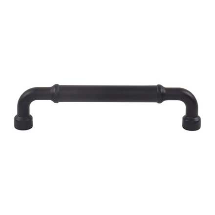 Top Knobs [TK3414BLK] Die Cast Zinc Cabinet Pull Handle - Lavington Series - Oversized - Flat Black Finish - 5 1/16" C/C - 5 5/8" L