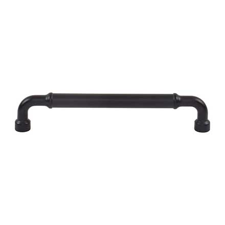 Top Knobs [TK3415BLK] Die Cast Zinc Cabinet Pull Handle - Lavington Series - Oversized - Flat Black Finish - 6 5/16" C/C - 6 7/8" L