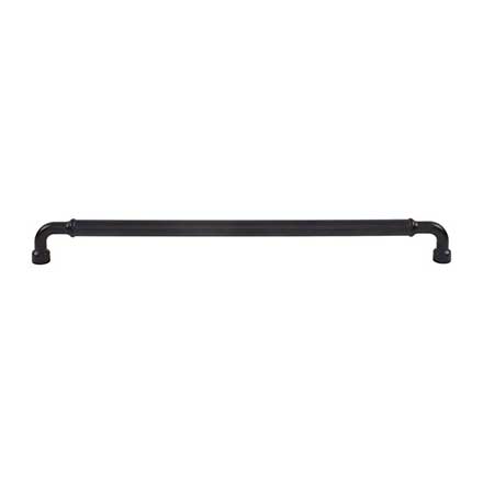 Top Knobs [TK3418BLK] Die Cast Zinc Cabinet Pull Handle - Lavington Series - Oversized - Flat Black Finish - 12" C/C - 12 9/16" L