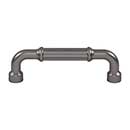 Top Knobs [TK3402AG] Die Cast Zinc Cabinet Pull Handle - Pemberton Series - Standard Size - Ash Gray Finish - 3 3/4" C/C - 4 5/16" L