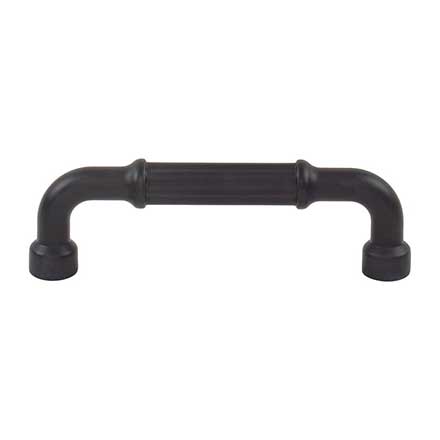 Top Knobs [TK3402BLK] Die Cast Zinc Cabinet Pull Handle - Pemberton Series - Standard Size - Flat Black Finish - 3 3/4" C/C - 4 5/16" L