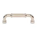 Top Knobs [TK3402PN] Die Cast Zinc Cabinet Pull Handle - Pemberton Series - Standard Size - Polished Nickel Finish - 3 3/4" C/C - 4 5/16" L