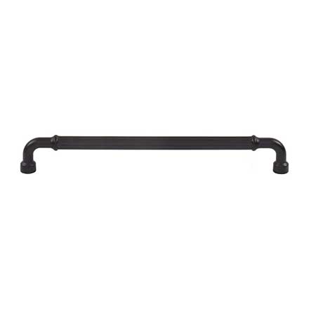 Top Knobs [TK3406BLK] Die Cast Zinc Cabinet Pull Handle - Pemberton Series - Oversized - Flat Black Finish - 8 13/16" C/C - 9 3/8" L