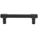 Top Knobs [TK3112BLK] Die Cast Zinc Cabinet Pull Handle - Clarence Series - Standard Size - Flat Black Finish - 3 3/4&quot; C/C - 4 3/4&quot; L